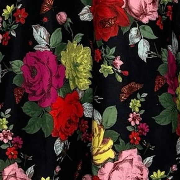 Baker By Ted Baker Dress Girls 8 Black Multi Floral Party Flower Girl Church - Picture 4 of 8